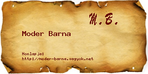 Moder Barna névjegykártya